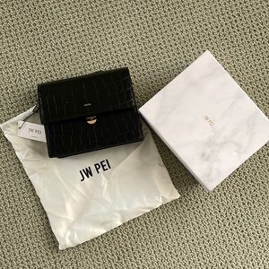 JW PEI Women's Mini Flap Crossbody - Black Croc